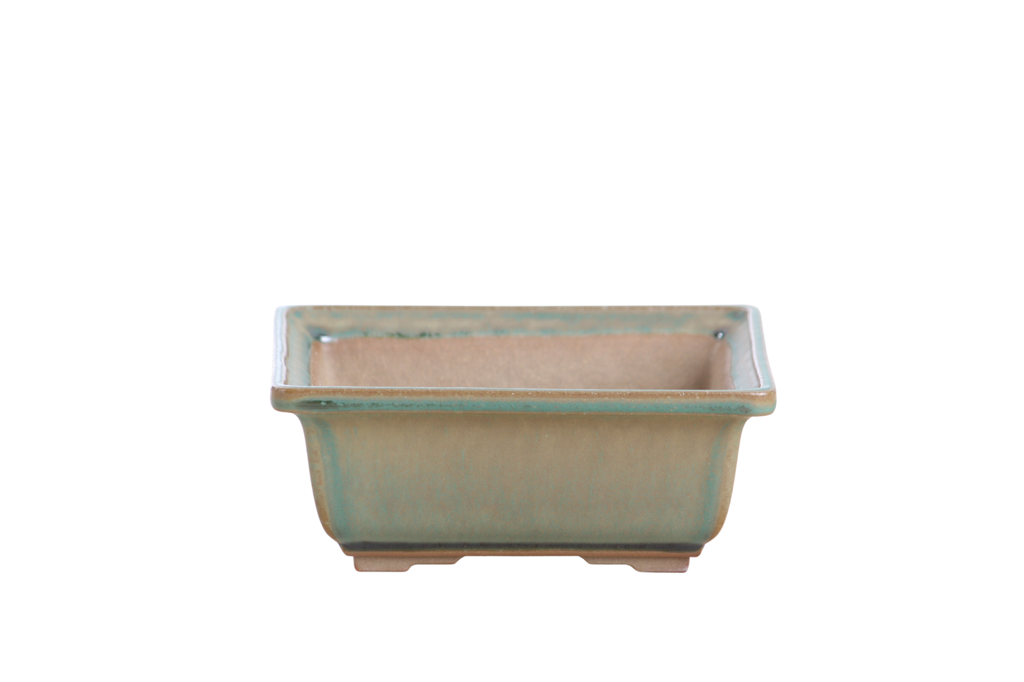 Willow Bonsai Ceramics Square Bonsai Pot 5.5 Inch – Low‑Profile Square Ceramic Bonsai & Succulent Planter with Accentuated Rim, High‑Fired Frost‑Proof Stoneware, Handmade in USA (Speckled Moss)