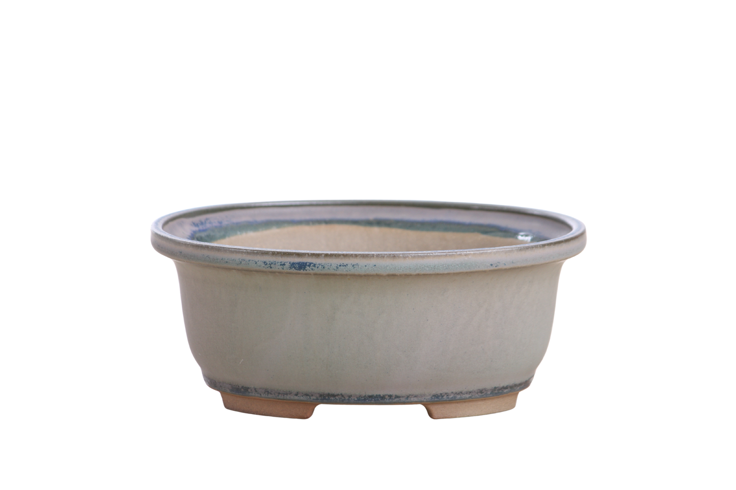 Willow Bonsai Ceramics Fat Bonsai Pot 6.5 Inch – Bold Oval Ceramic Bonsai & Succulent Planter with Accentuated Rim, High‑Fired Frost‑Proof Stoneware, Handmade in USA (Ocean)