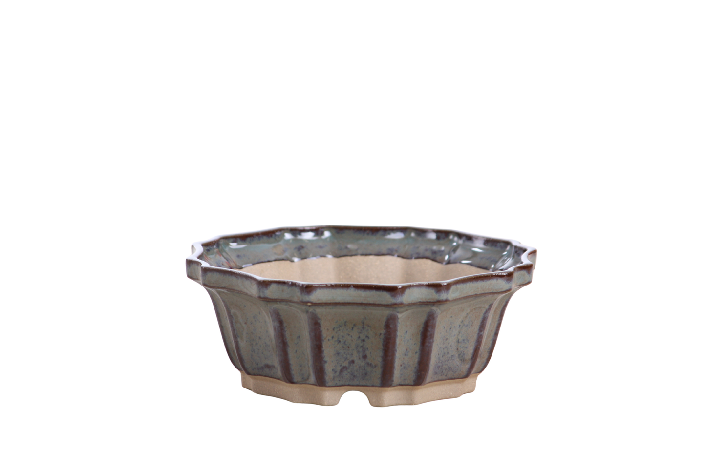 Willow Bonsai Ceramics Flower Design Bonsai Pot 5 Inch – Elegant Ceramic Bonsai & Succulent Planter, High‑Fired Frost‑Proof Stoneware with Drainage & Wiring Holes, Handmade in USA (Starry Night)
