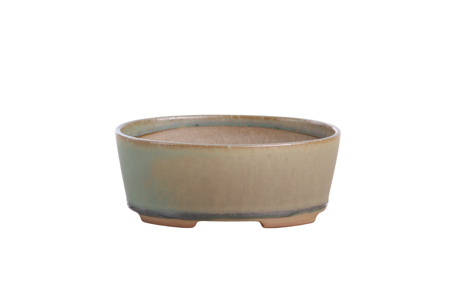Willow Bonsai Ceramics Oval A Bonsai Pot 5 Inch – Straight‑Sided Oval Ceramic Bonsai & Succulent Planter, High‑Fired Frost‑Proof Stoneware with Drainage & Wiring Holes, Handmade in USA (Speckled Moss)