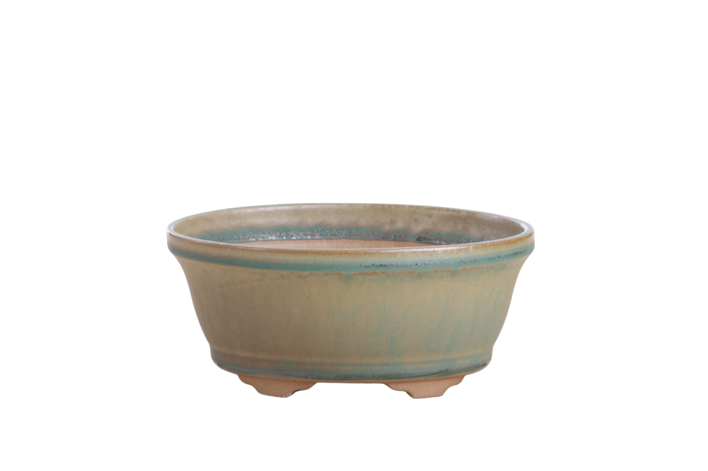 Willow Bonsai Ceramics Oval B Bonsai Pot 5.5 Inch – Tapered Oval Ceramic Bonsai & Succulent Planter with Accentuated Rim, High‑Fired Frost‑Proof Stoneware, Handmade in USA (Speckled Moss)