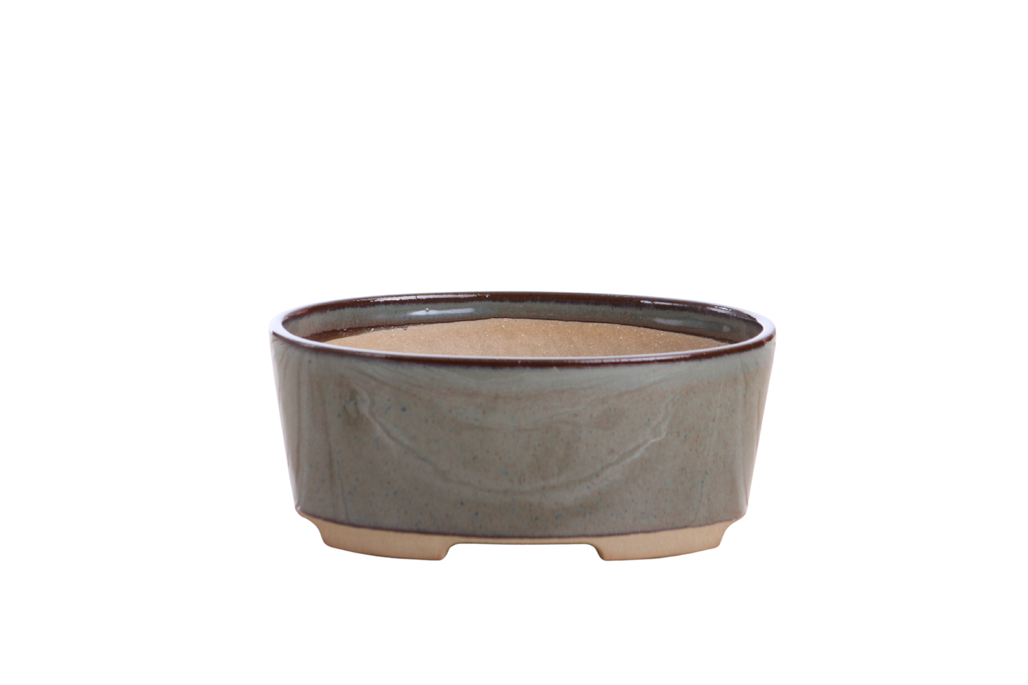 Willow Bonsai Ceramics Oval A Bonsai Pot 6 Inch – Straight‑Sided Oval Ceramic Bonsai & Succulent Planter, High‑Fired Frost‑Proof Stoneware with Drainage & Wiring Holes, Handmade in USA (Starry Night)