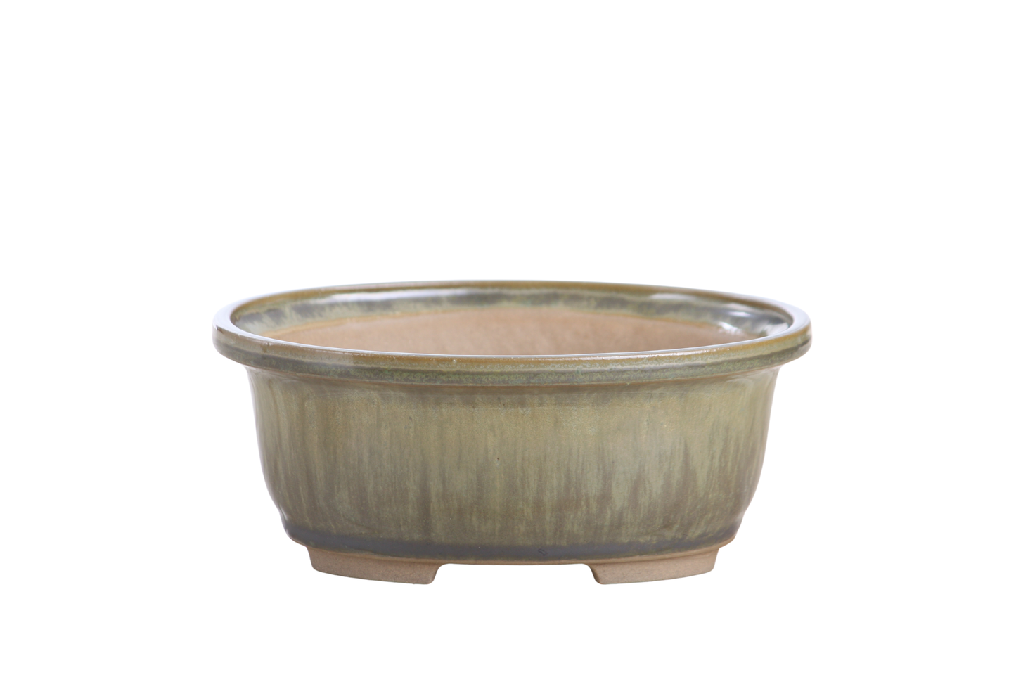 Willow Bonsai Ceramics Fat Bonsai Pot 6.5 Inch – Bold Oval Ceramic Bonsai & Succulent Planter with Accentuated Rim, High‑Fired Frost‑Proof Stoneware, Handmade in USA (Copenhagen)
