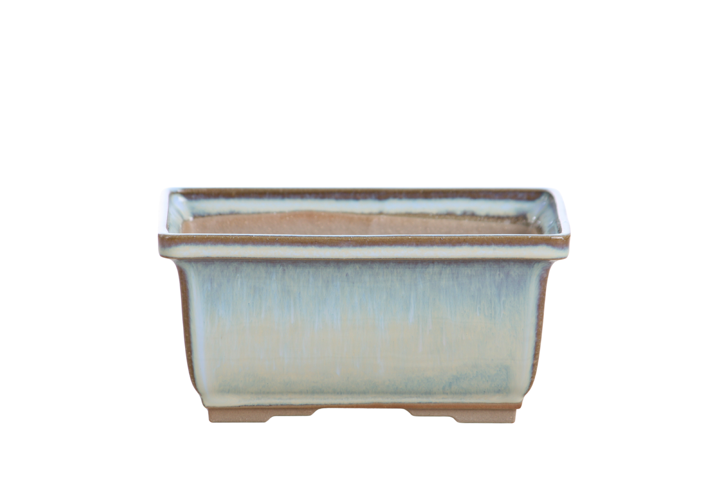 Willow Bonsai Ceramics Rectangle Deep Bonsai Pot 6 Inch – Higher‑Profile Rectangular Ceramic Bonsai & Succulent Planter with Accentuated Rim, High‑Fired Frost‑Proof Stoneware, Handmade in USA (Glacier)