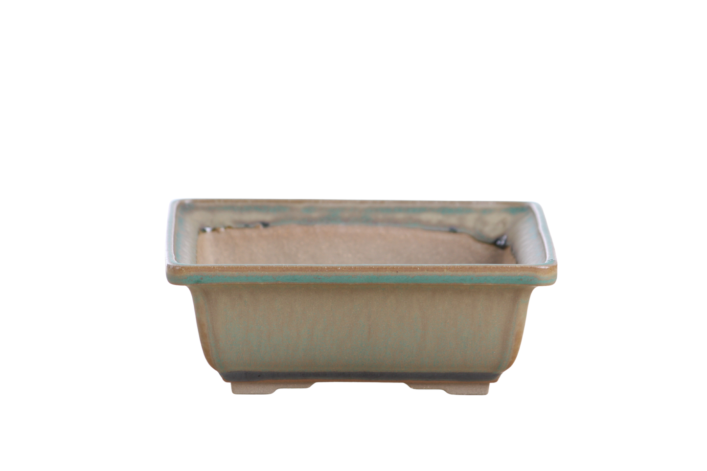 Willow Bonsai Ceramics Square Bonsai Pot 6 Inch – Low‑Profile Square Ceramic Bonsai & Succulent Planter with Accentuated Rim, High‑Fired Frost‑Proof Stoneware, Handmade in USA (Speckled Moss)