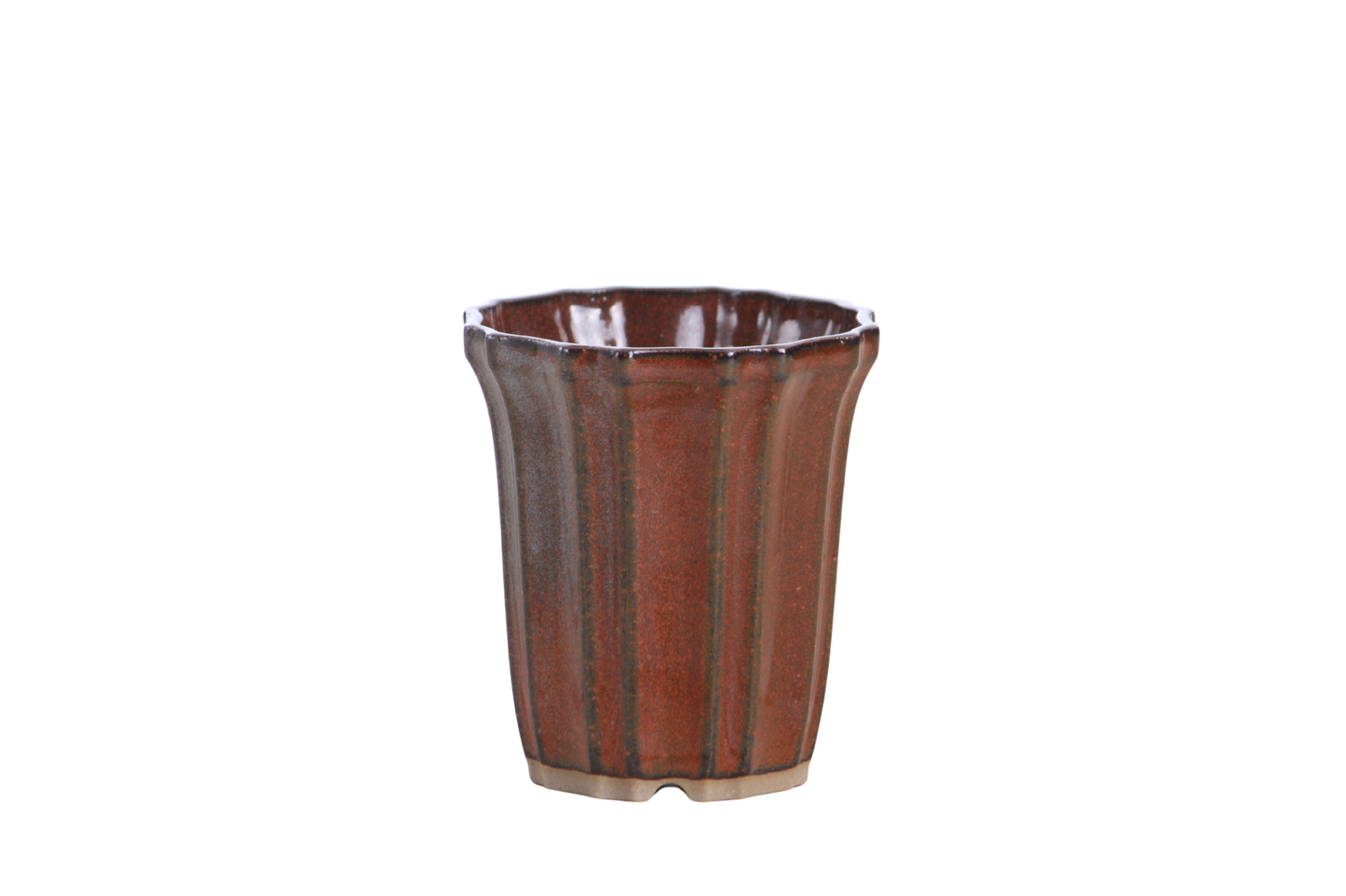 Willow Bonsai Ceramics Flower Design Cascade Bonsai Pot 3 Inch – Elegant Tall Ceramic Bonsai & Succulent Planter, High‑Fired Frost‑Proof Stoneware with Drainage & Wiring Holes, Handmade in USA (Sunset)
