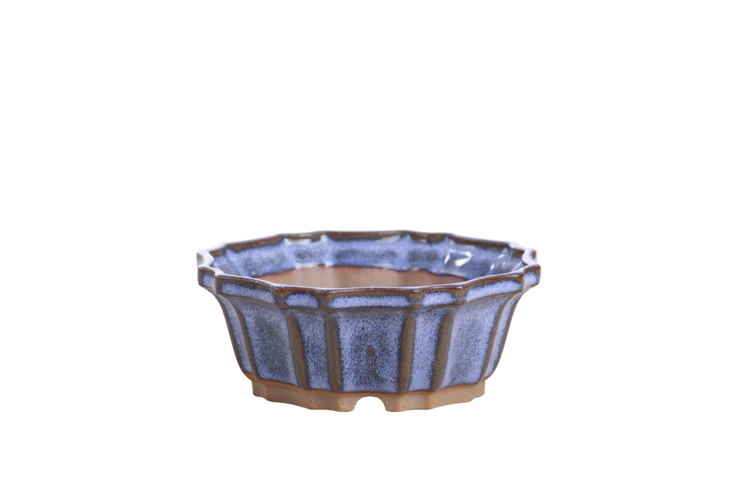 Willow Bonsai Ceramics Flower Design Bonsai Pot 5 Inch – Elegant Ceramic Bonsai & Succulent Planter, High‑Fired Frost‑Proof Stoneware with Drainage & Wiring Holes, Handmade in USA (Denim)