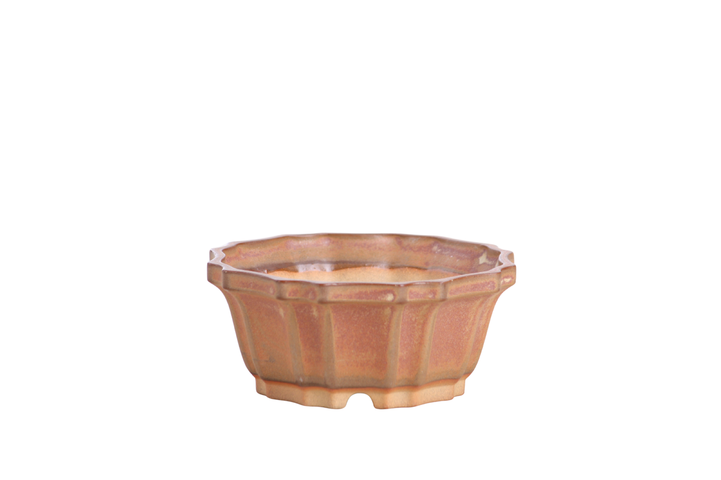 Willow Bonsai Ceramics Flower Design Bonsai Pot 4.5 Inch – Elegant Ceramic Bonsai & Succulent Planter, High‑Fired Frost‑Proof Stoneware with Drainage & Wiring Holes, Handmade in USA (Deep Stone)