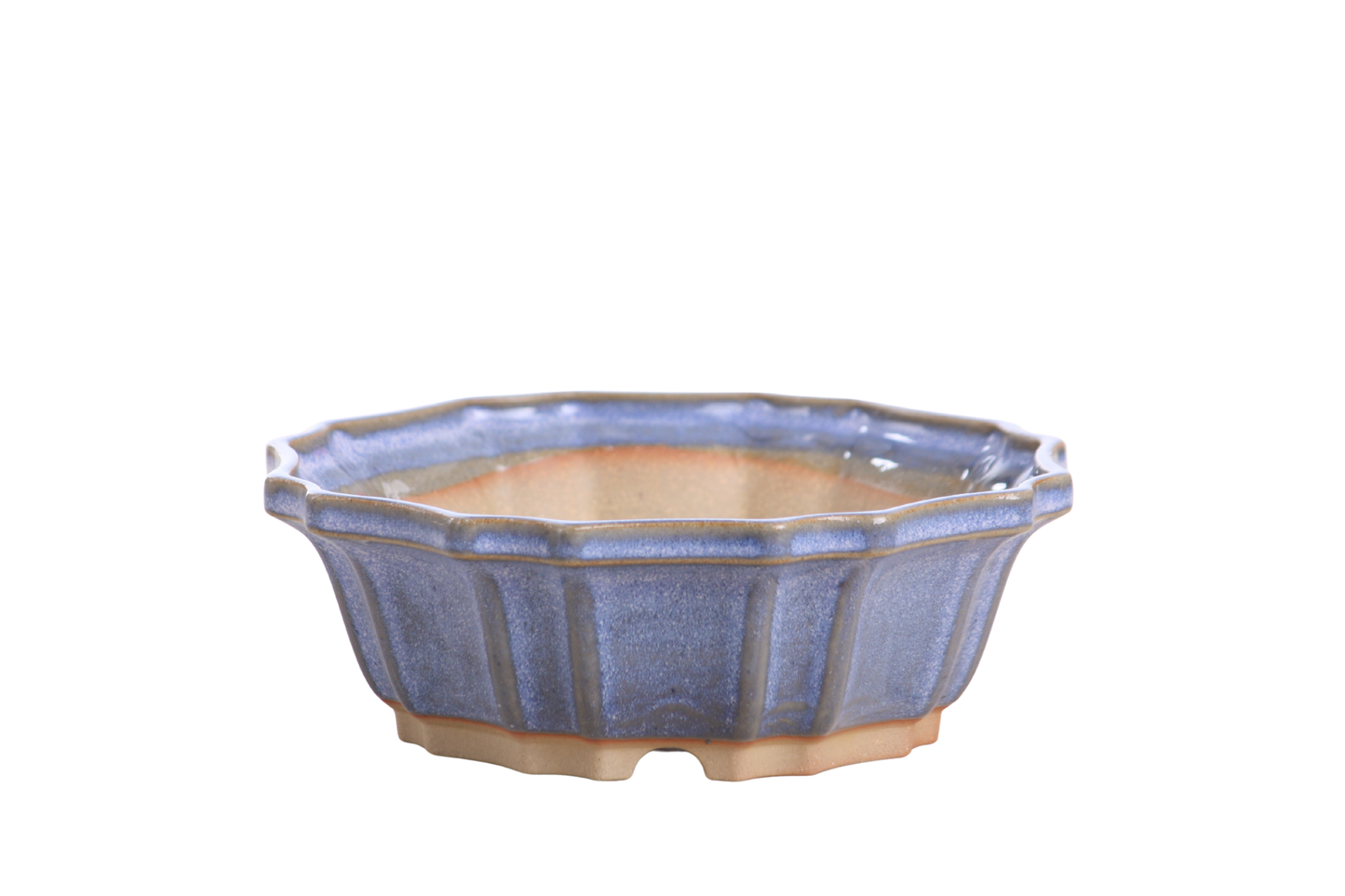 Willow Bonsai Ceramics Flower Design Bonsai Pot 6.5 Inch – Elegant Ceramic Bonsai & Succulent Planter, High‑Fired Frost‑Proof Stoneware with Drainage & Wiring Holes, Handmade in USA (Denim)