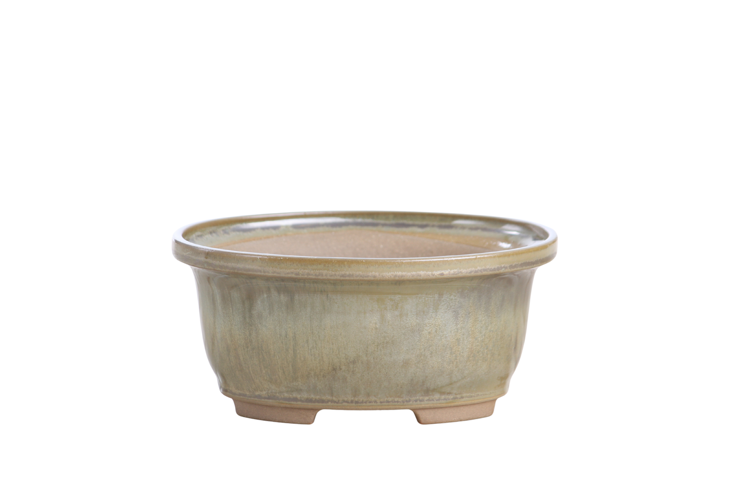 Willow Bonsai Ceramics Fat Bonsai Pot 5.5 Inch – Bold Oval Ceramic Bonsai & Succulent Planter with Accentuated Rim, High‑Fired Frost‑Proof Stoneware, Handmade in USA (Copenhagen)
