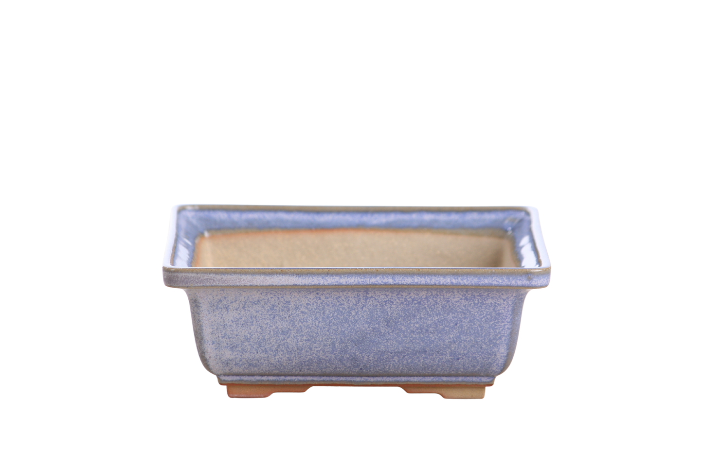 Willow Bonsai Ceramics Square Bonsai Pot 6 Inch – Low‑Profile Square Ceramic Bonsai & Succulent Planter with Accentuated Rim, High‑Fired Frost‑Proof Stoneware, Handmade in USA (Denim)