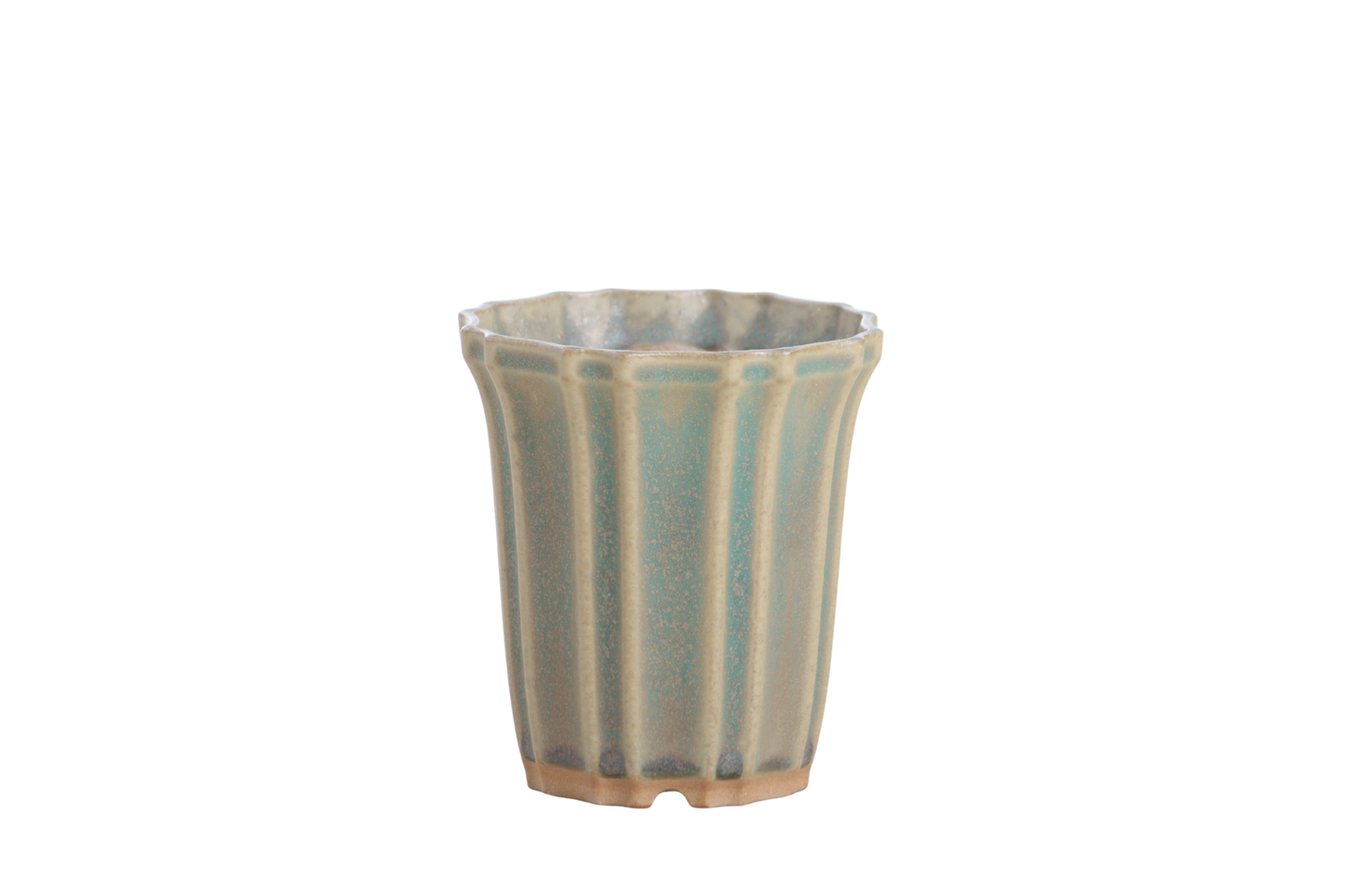 Willow Bonsai Ceramics Flower Design Cascade Bonsai Pot 3 Inch – Elegant Tall Ceramic Bonsai & Succulent Planter, High‑Fired Frost‑Proof Stoneware with Drainage & Wiring Holes, Handmade in USA (Speckled Moss)