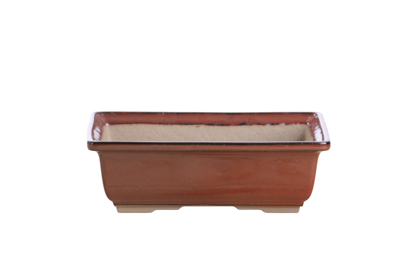 Willow Bonsai Ceramics Rectangle Bonsai Pot 8 Inch – Lower‑Profile Rectangular Ceramic Bonsai & Succulent Planter with Accentuated Rim, High‑Fired Frost‑Proof Stoneware, Handmade in USA (Sunset)