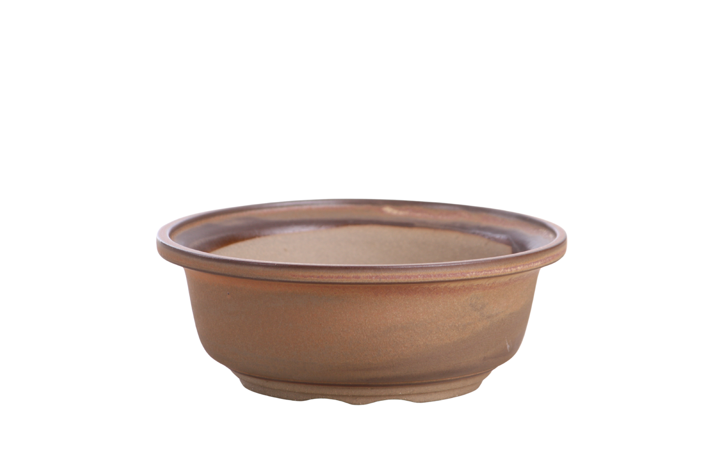 Willow Bonsai Ceramics Round Bonsai Pot 6 Inch – Round Ceramic Bonsai & Succulent Planter with Accentuated Rim and Sculpted Foot Ring, High‑Fired Frost‑Proof Stoneware, Handmade in USA (Deep Stone)