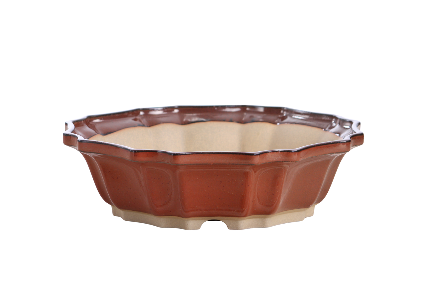 Willow Bonsai Ceramics Flower Design Bonsai Pot 10 Inch – Elegant Ceramic Bonsai & Succulent Planter, High‑Fired Frost‑Proof Stoneware with Drainage & Wiring Holes, Handmade in USA (Sunset)