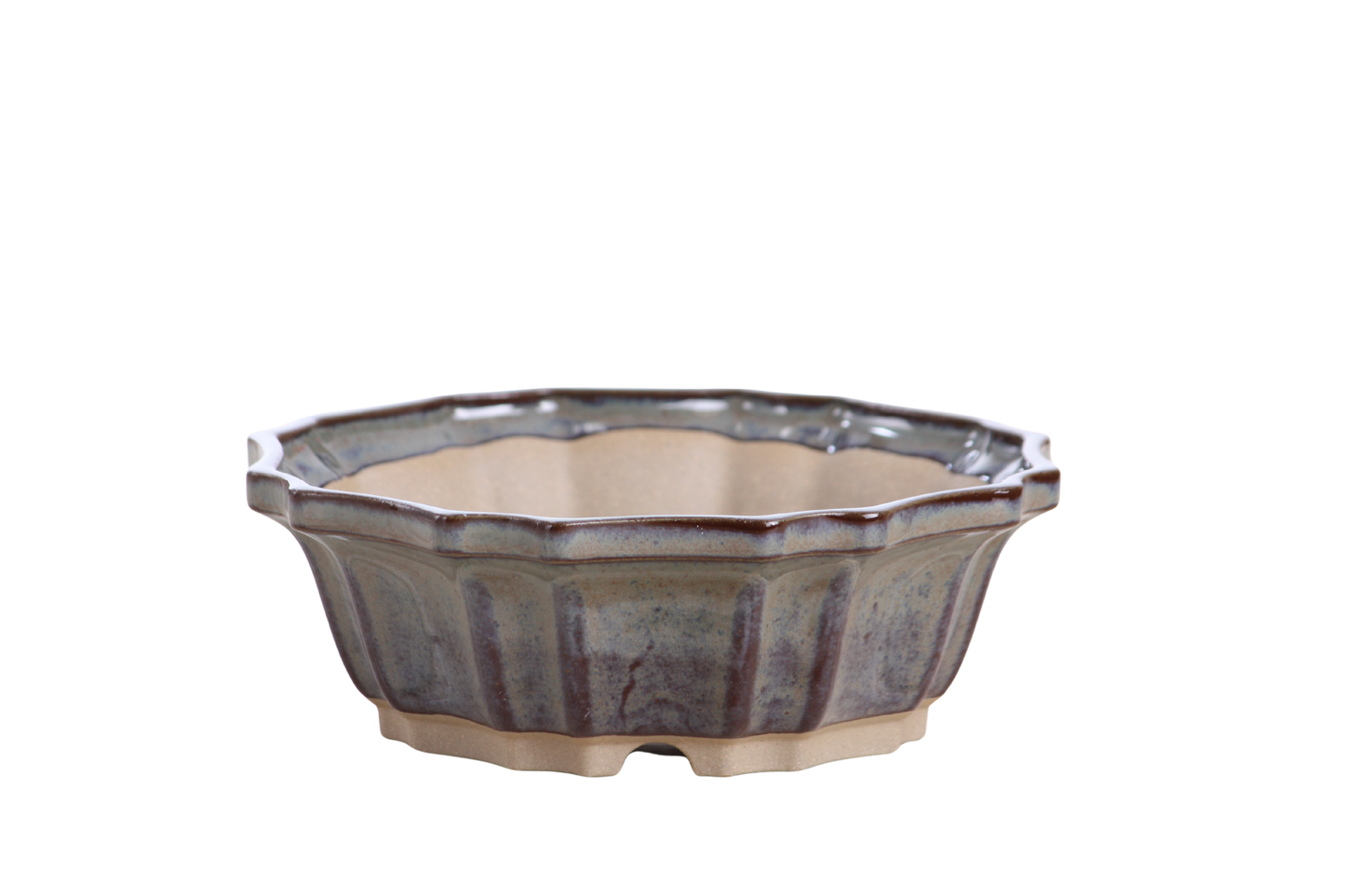 Willow Bonsai Ceramics Flower Design Bonsai Pot 6.5 Inch – Elegant Ceramic Bonsai & Succulent Planter, High‑Fired Frost‑Proof Stoneware with Drainage & Wiring Holes, Handmade in USA (Starry Night)