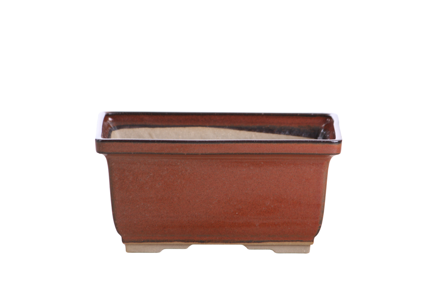 Willow Bonsai Ceramics Rectangle Deep Bonsai Pot 6 Inch – Higher‑Profile Rectangular Ceramic Bonsai & Succulent Planter with Accentuated Rim, High‑Fired Frost‑Proof Stoneware, Handmade in USA (Sunset)