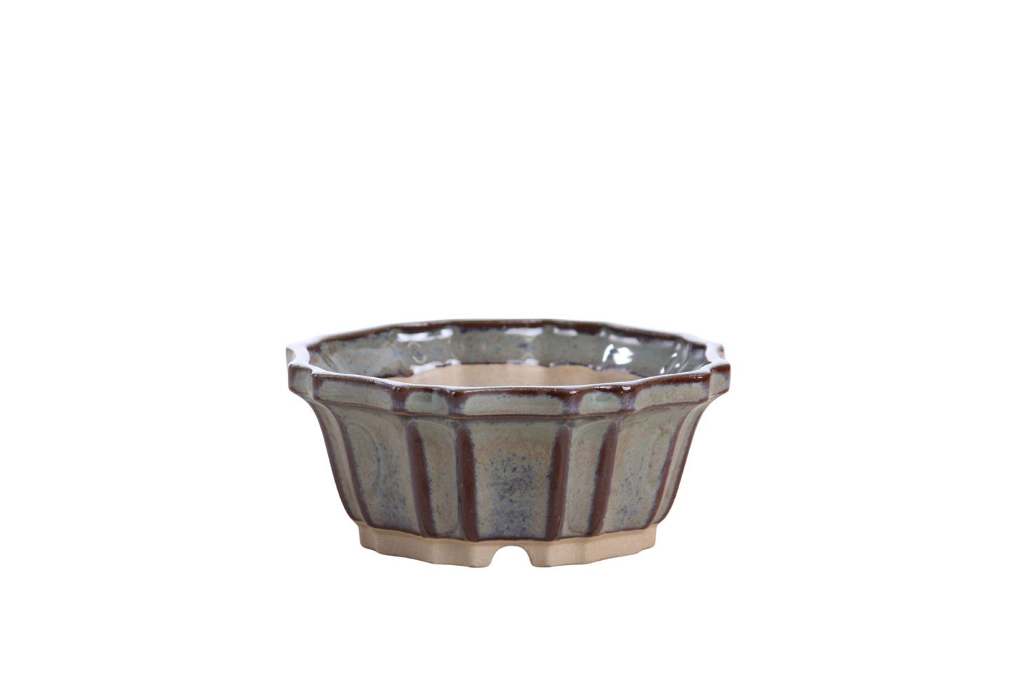 Willow Bonsai Ceramics Flower Design Bonsai Pot 4.5 Inch – Elegant Ceramic Bonsai & Succulent Planter, High‑Fired Frost‑Proof Stoneware with Drainage & Wiring Holes, Handmade in USA (Starry Night)