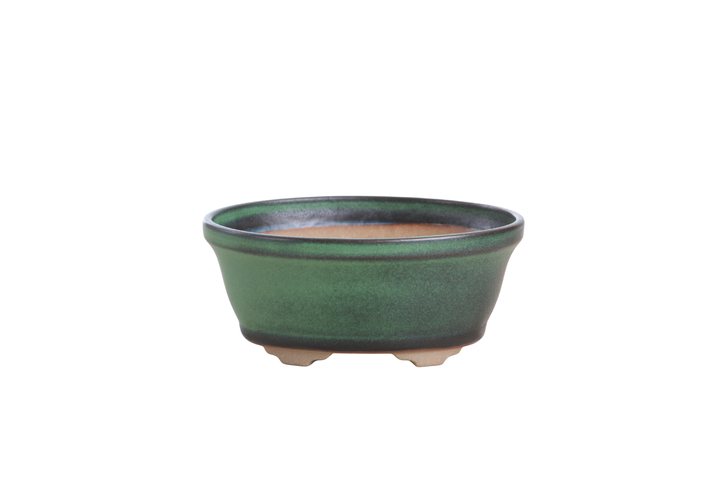 Willow Bonsai Ceramics Oval B Bonsai Pot 5.5 Inch – Tapered Oval Ceramic Bonsai & Succulent Planter with Accentuated Rim, High‑Fired Frost‑Proof Stoneware, Handmade in USA (Avocado)
