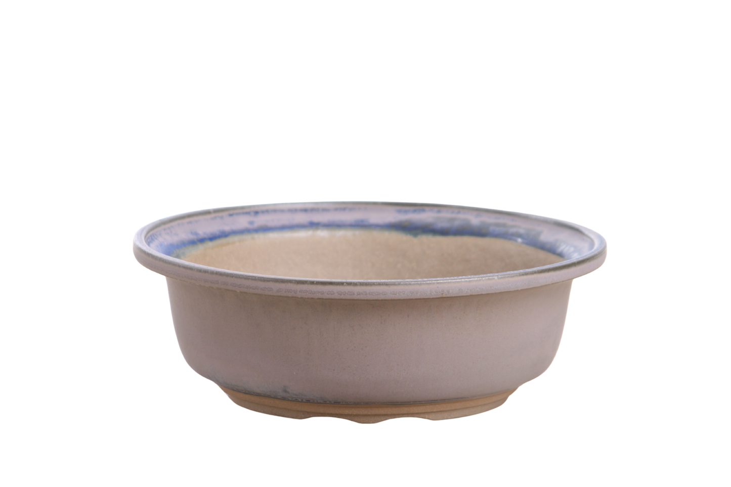 Willow Bonsai Ceramics Round Bonsai Pot 7 Inch – Round Ceramic Bonsai & Succulent Planter with Accentuated Rim and Sculpted Foot Ring, High‑Fired Frost‑Proof Stoneware, Handmade in USA (Ocean)