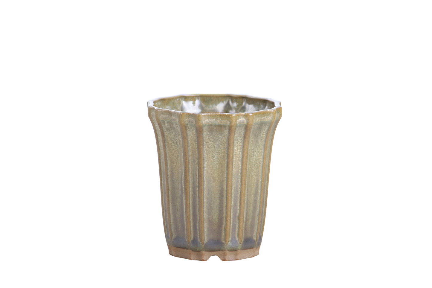 Willow Bonsai Ceramics Flower Design Cascade Bonsai Pot 3 Inch – Elegant Tall Ceramic Bonsai & Succulent Planter, High‑Fired Frost‑Proof Stoneware with Drainage & Wiring Holes, Handmade in USA (Copenhagen)