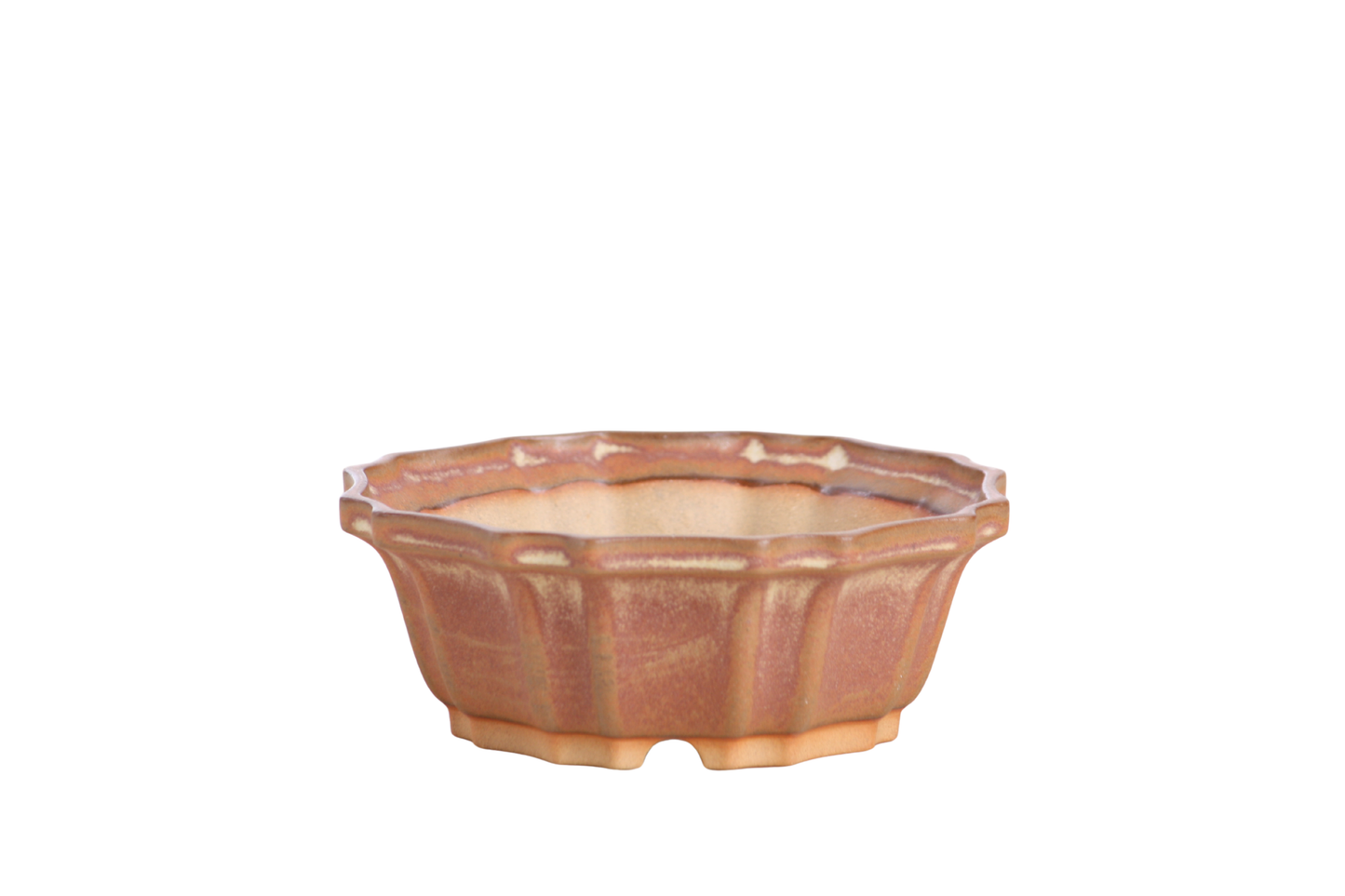 Willow Bonsai Ceramics Flower Design Bonsai Pot 5 Inch – Elegant Ceramic Bonsai & Succulent Planter, High‑Fired Frost‑Proof Stoneware with Drainage & Wiring Holes, Handmade in USA (Deep Stone)