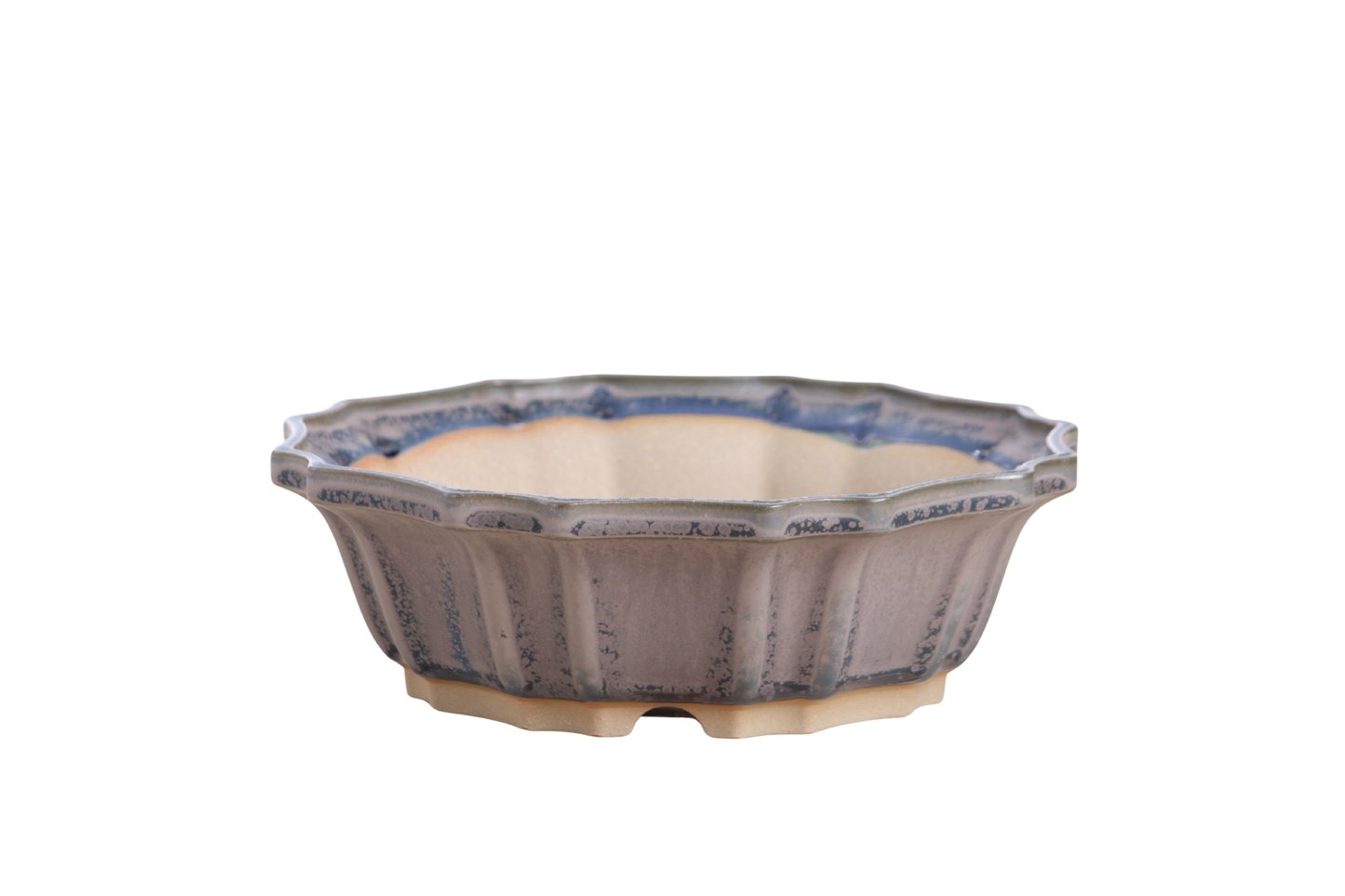 Willow Bonsai Ceramics Flower Design Bonsai Pot 8 Inch – Elegant Ceramic Bonsai & Succulent Planter, High‑Fired Frost‑Proof Stoneware with Drainage & Wiring Holes, Handmade in USA (Ocean)
