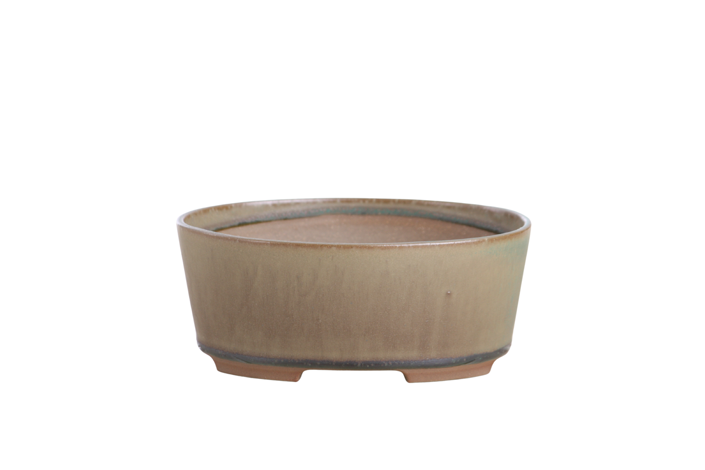Willow Bonsai Ceramics Oval A Bonsai Pot 6 Inch – Straight‑Sided Oval Ceramic Bonsai & Succulent Planter, High‑Fired Frost‑Proof Stoneware with Drainage & Wiring Holes, Handmade in USA (Speckled Moss)