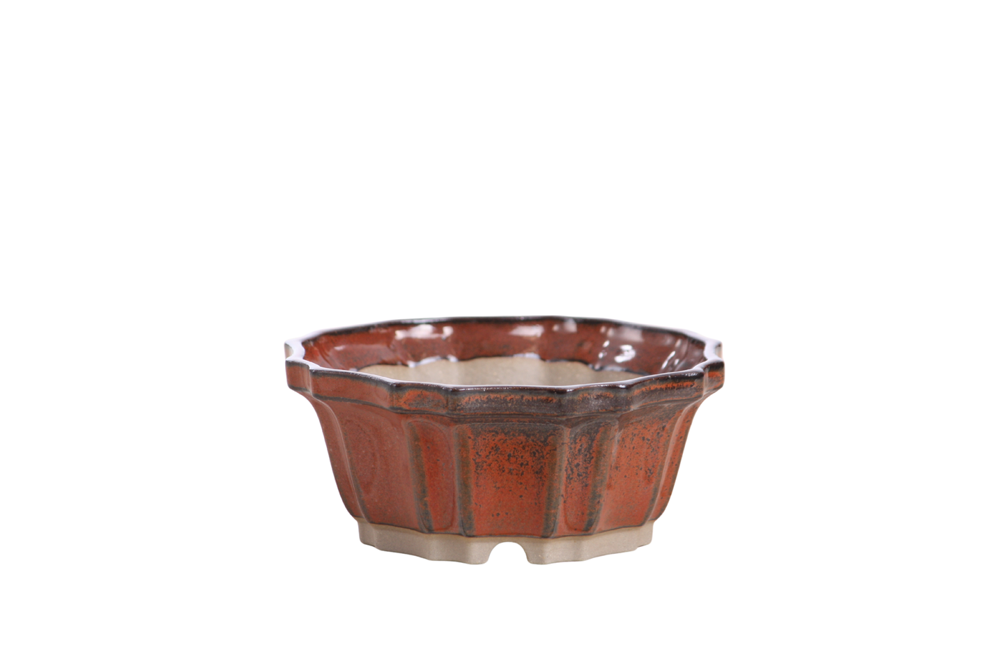 Willow Bonsai Ceramics Flower Design Bonsai Pot 4.5 Inch – Elegant Ceramic Bonsai & Succulent Planter, High‑Fired Frost‑Proof Stoneware with Drainage & Wiring Holes, Handmade in USA (Sunset)