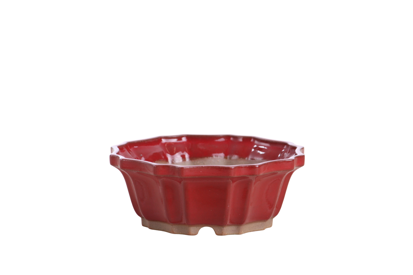 Willow Bonsai Ceramics Flower Design Bonsai Pot 5 Inch – Elegant Ceramic Bonsai & Succulent Planter, High‑Fired Frost‑Proof Stoneware with Drainage & Wiring Holes, Handmade in USA (Red)