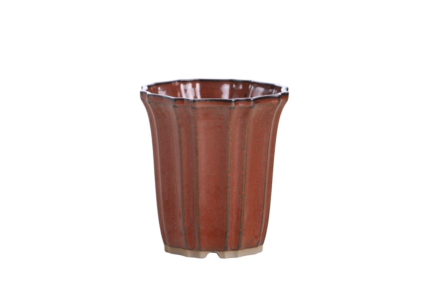 Willow Bonsai Ceramics Flower Design Cascade Bonsai Pot 4.5 Inch – Elegant Tall Ceramic Bonsai & Succulent Planter, High‑Fired Frost‑Proof Stoneware with Drainage & Wiring Holes, Handmade in USA (Sunset)