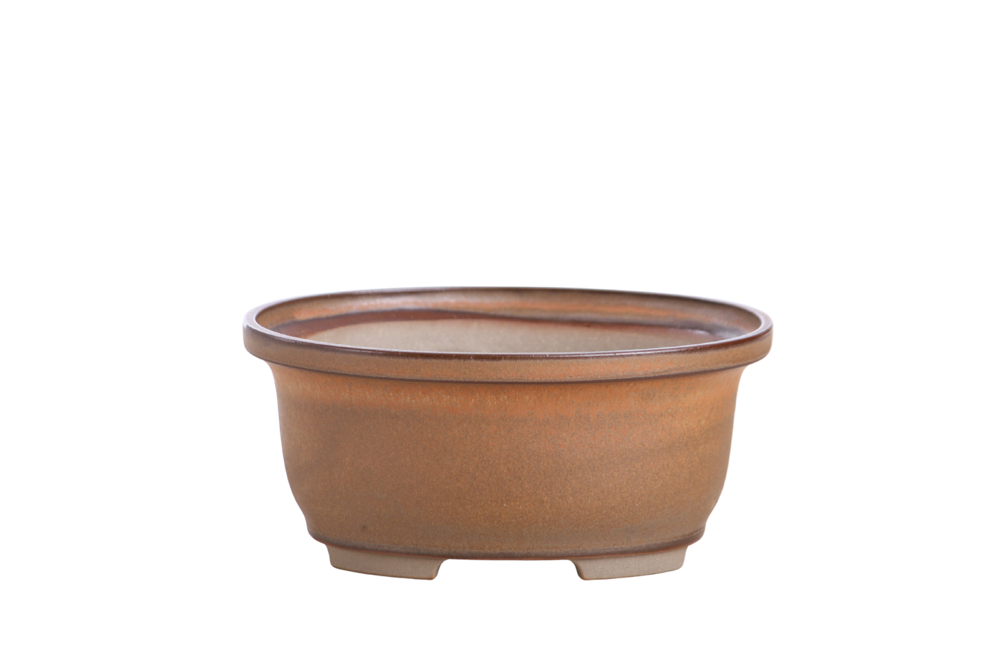 Willow Bonsai Ceramics Fat Bonsai Pot 5.5 Inch – Bold Oval Ceramic Bonsai & Succulent Planter with Accentuated Rim, High‑Fired Frost‑Proof Stoneware, Handmade in USA (Deep Stone)