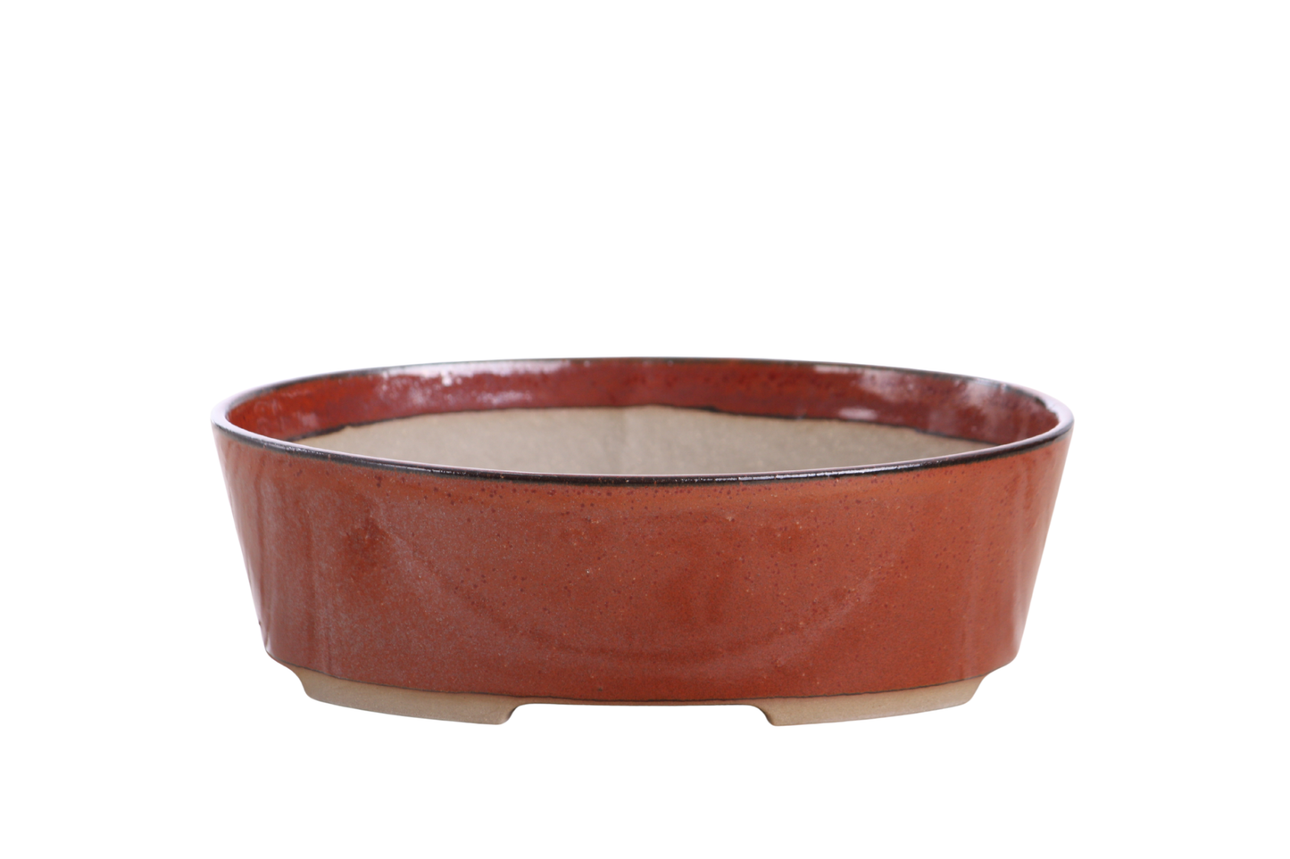 Willow Bonsai Ceramics Oval A Bonsai Pot 8 Inch – Straight‑Sided Oval Ceramic Bonsai & Succulent Planter, High‑Fired Frost‑Proof Stoneware with Drainage & Wiring Holes, Handmade in USA (Sunset)