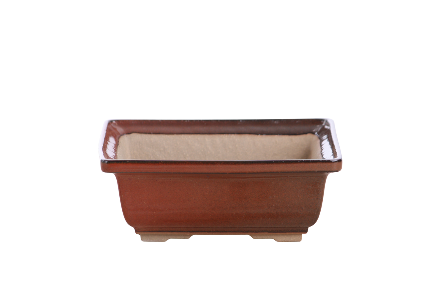 Willow Bonsai Ceramics Square Bonsai Pot 6 Inch – Low‑Profile Square Ceramic Bonsai & Succulent Planter with Accentuated Rim, High‑Fired Frost‑Proof Stoneware, Handmade in USA (Sunset)