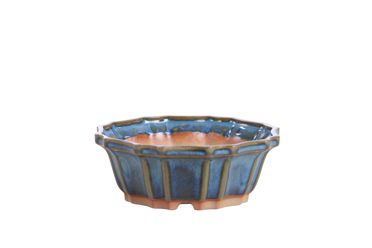 Willow Bonsai Ceramics Flower Design Bonsai Pot 5 Inch – Elegant Ceramic Bonsai & Succulent Planter, High‑Fired Frost‑Proof Stoneware with Drainage & Wiring Holes, Handmade in USA (Peacock 2025)