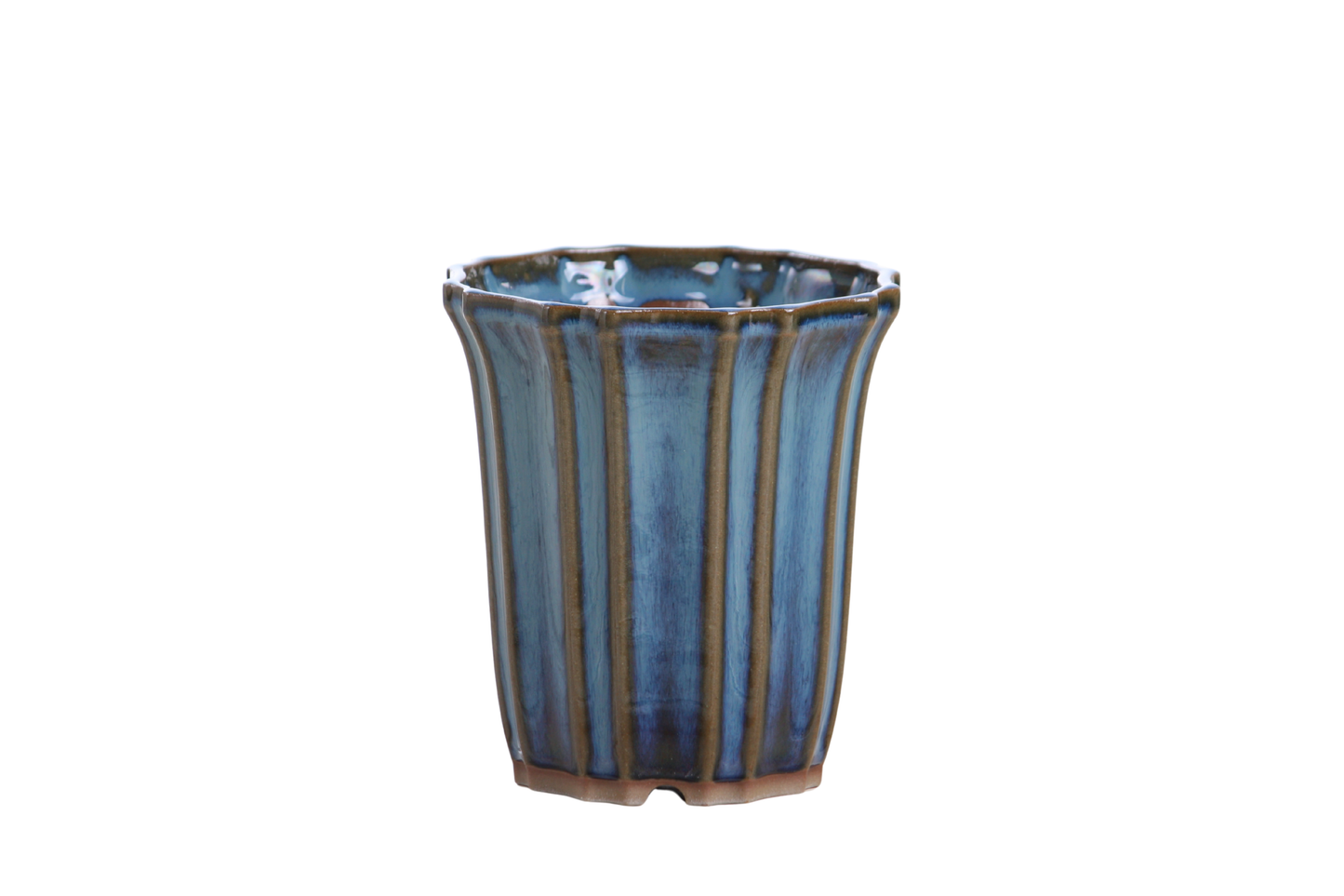 Willow Bonsai Ceramics Flower Design Cascade Bonsai Pot 4.5 Inch – Elegant Tall Ceramic Bonsai & Succulent Planter, High‑Fired Frost‑Proof Stoneware with Drainage & Wiring Holes, Handmade in USA (Peacock 2025)