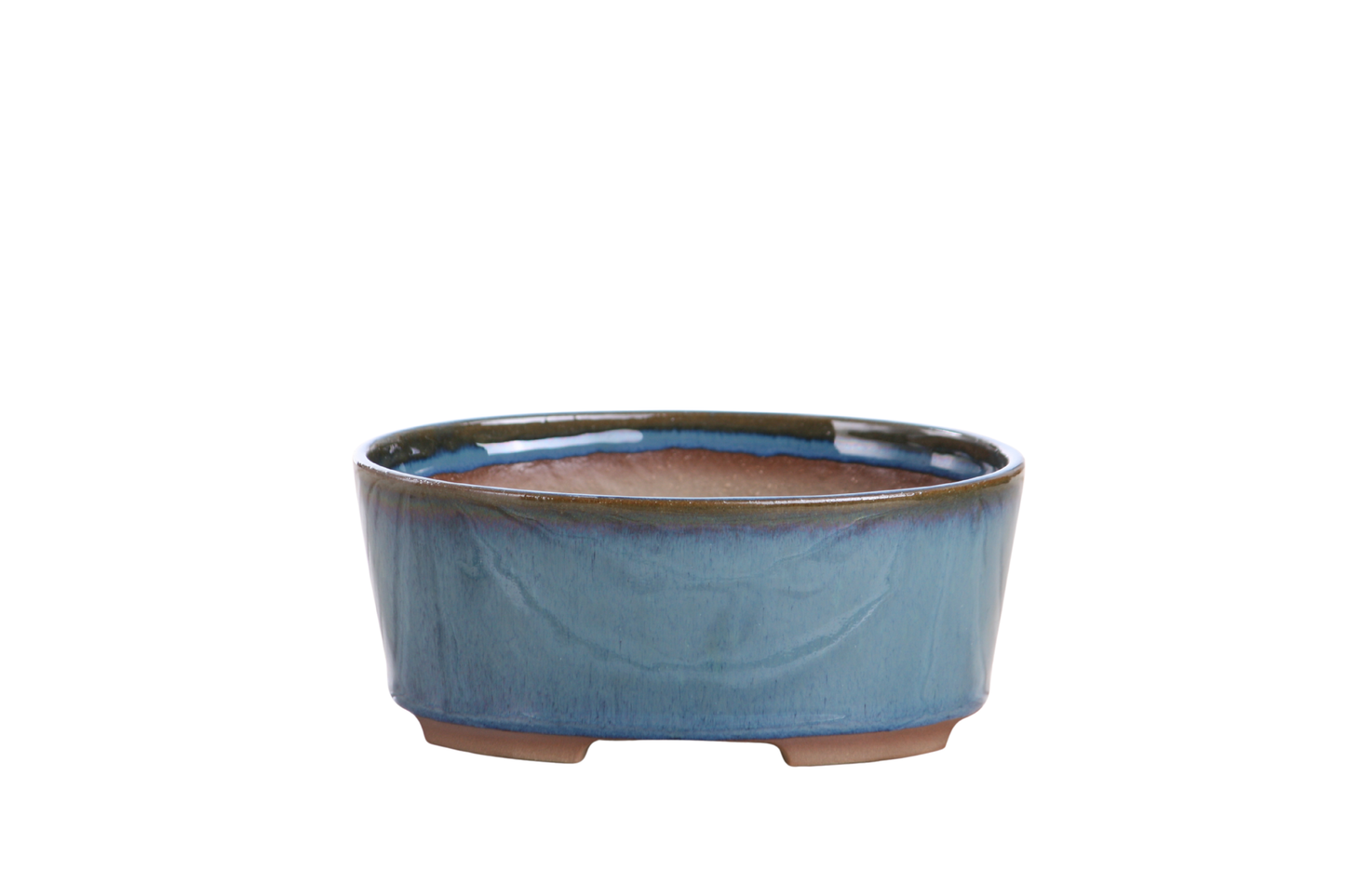Willow Bonsai Ceramics Oval A Bonsai Pot 6 Inch – Straight‑Sided Oval Ceramic Bonsai & Succulent Planter, High‑Fired Frost‑Proof Stoneware with Drainage & Wiring Holes, Handmade in USA (Peacock 2025)
