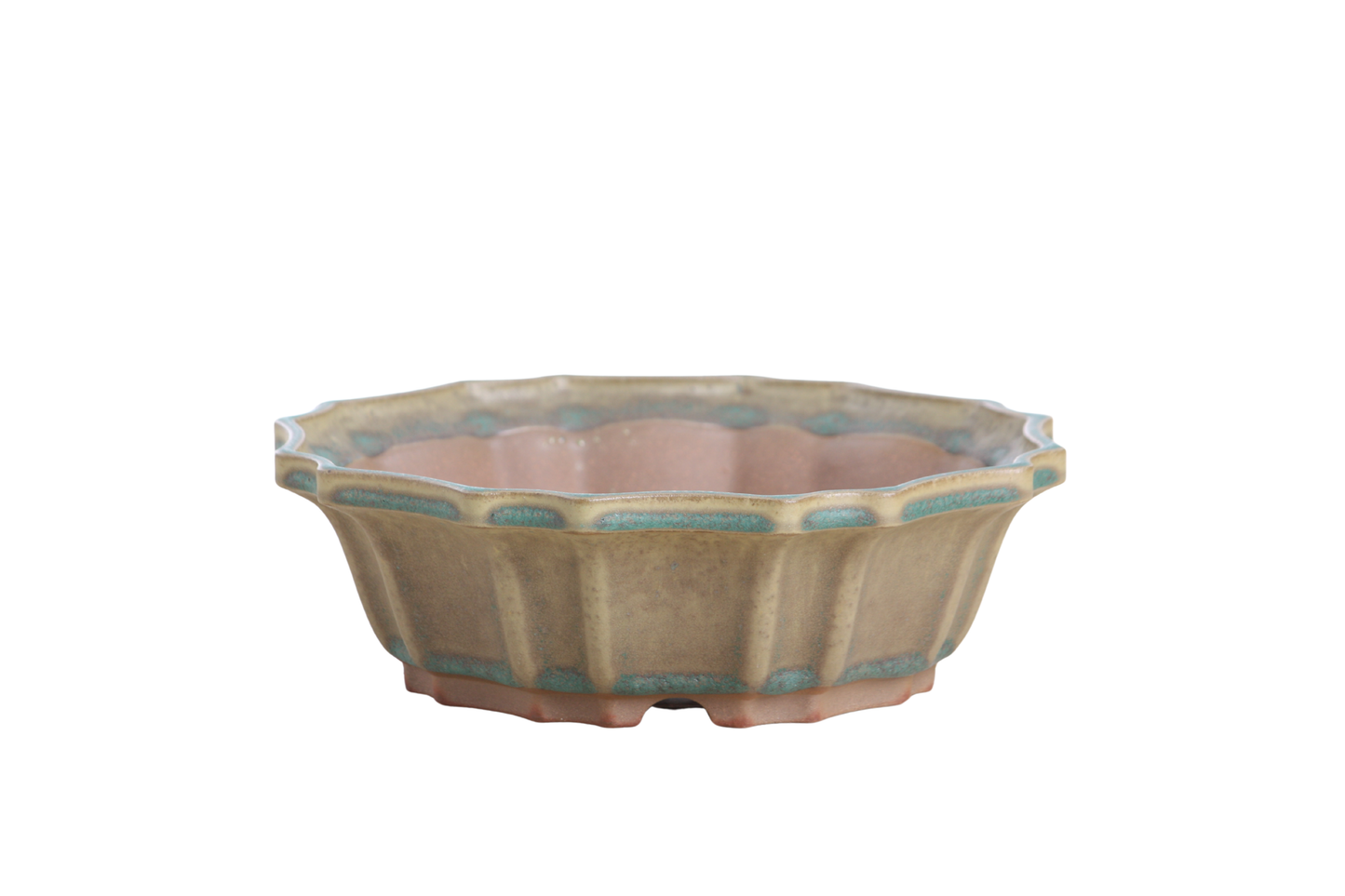 Willow Bonsai Ceramics Flower Design Bonsai Pot 8 Inch – Elegant Ceramic Bonsai & Succulent Planter, High‑Fired Frost‑Proof Stoneware with Drainage & Wiring Holes, Handmade in USA (Speckled Moss)