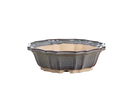 Willow Bonsai Ceramics Flower Design Bonsai Pot 8 Inch – Elegant Ceramic Bonsai & Succulent Planter, High‑Fired Frost‑Proof Stoneware with Drainage & Wiring Holes, Handmade in USA (Starry Night)