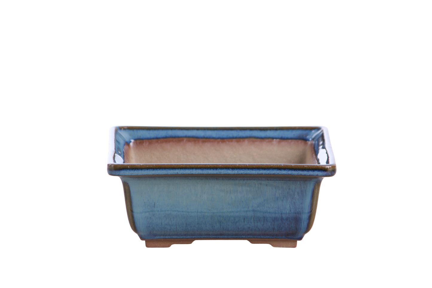 Willow Bonsai Ceramics Square Bonsai Pot 5.5 Inch – Low‑Profile Square Ceramic Bonsai & Succulent Planter with Accentuated Rim, High‑Fired Frost‑Proof Stoneware, Handmade in USA (Peacock 2025)