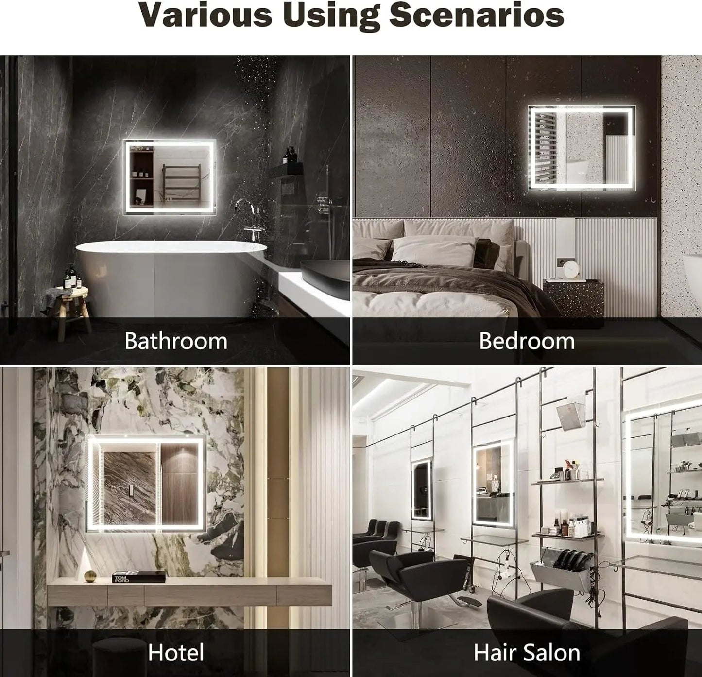 Deluxe Center Glow LED Bathroom Mirror