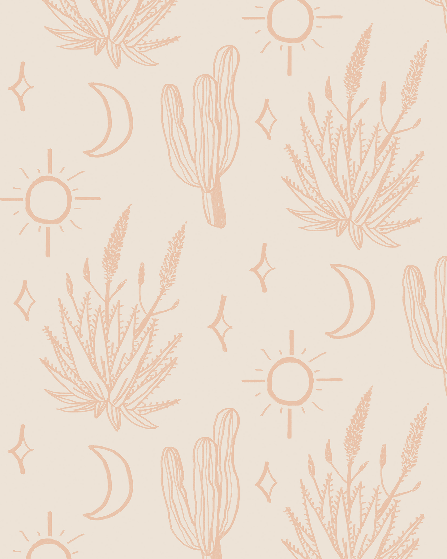 Desert Sky Wallpaper, large pattern, sand and clay
