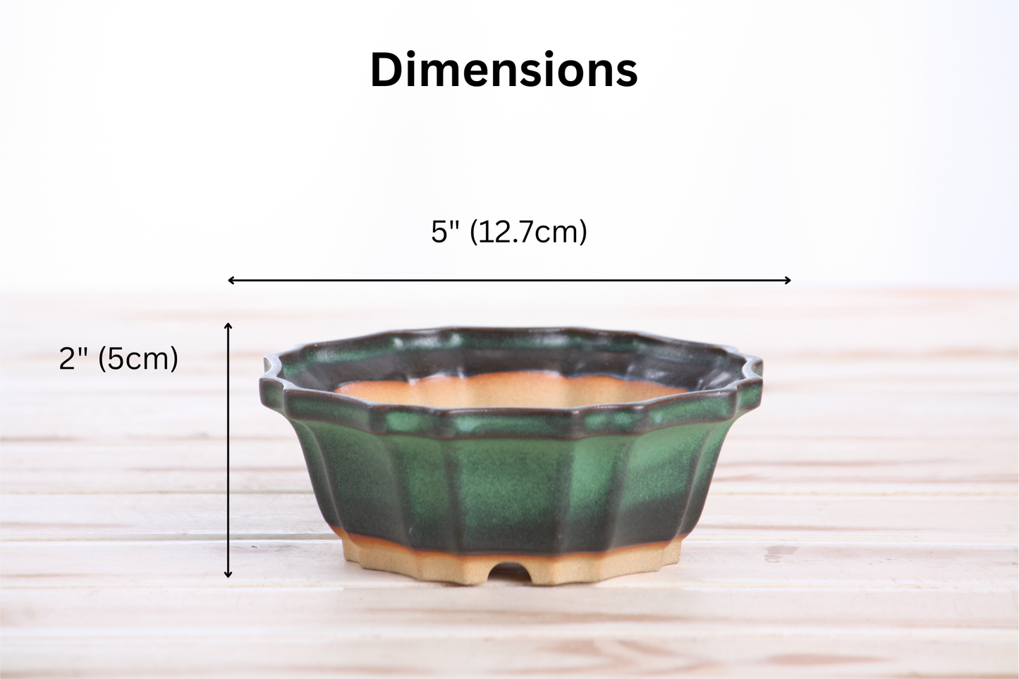 Willow Bonsai Ceramics Flower Design Bonsai Pot 5 Inch – Elegant Ceramic Bonsai & Succulent Planter, High‑Fired Frost‑Proof Stoneware with Drainage & Wiring Holes, Handmade in USA (Avocado)