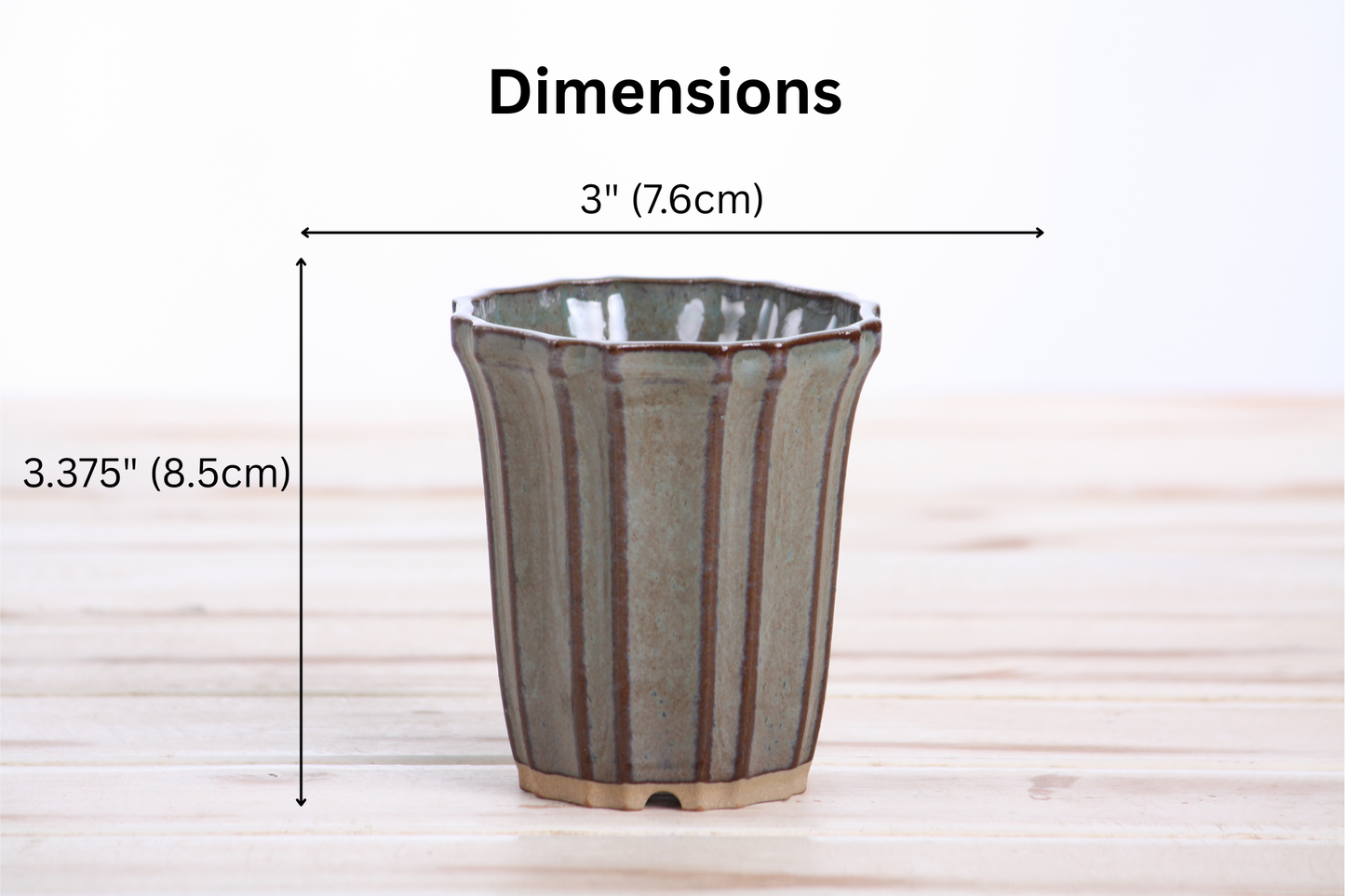 Willow Bonsai Ceramics Flower Design Cascade Bonsai Pot 3 Inch – Elegant Tall Ceramic Bonsai & Succulent Planter, High‑Fired Frost‑Proof Stoneware with Drainage & Wiring Holes, Handmade in USA (Starry Night)