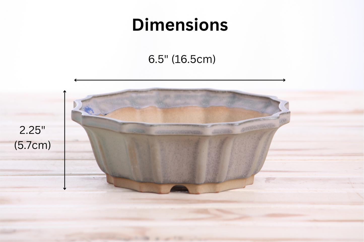 Willow Bonsai Ceramics Flower Design Bonsai Pot 6.5 Inch – Elegant Ceramic Bonsai & Succulent Planter, High‑Fired Frost‑Proof Stoneware with Drainage & Wiring Holes, Handmade in USA (Dark Turquoise)