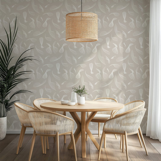 Quill Whispers Wallpaper – Warm Taupe