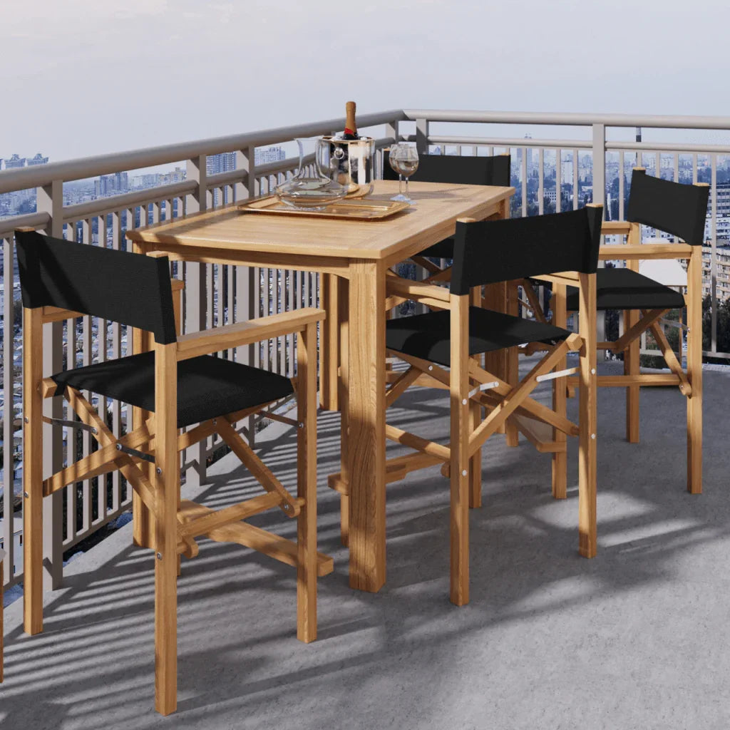 Director Teak Patio Counter Height Dining Set 5PC