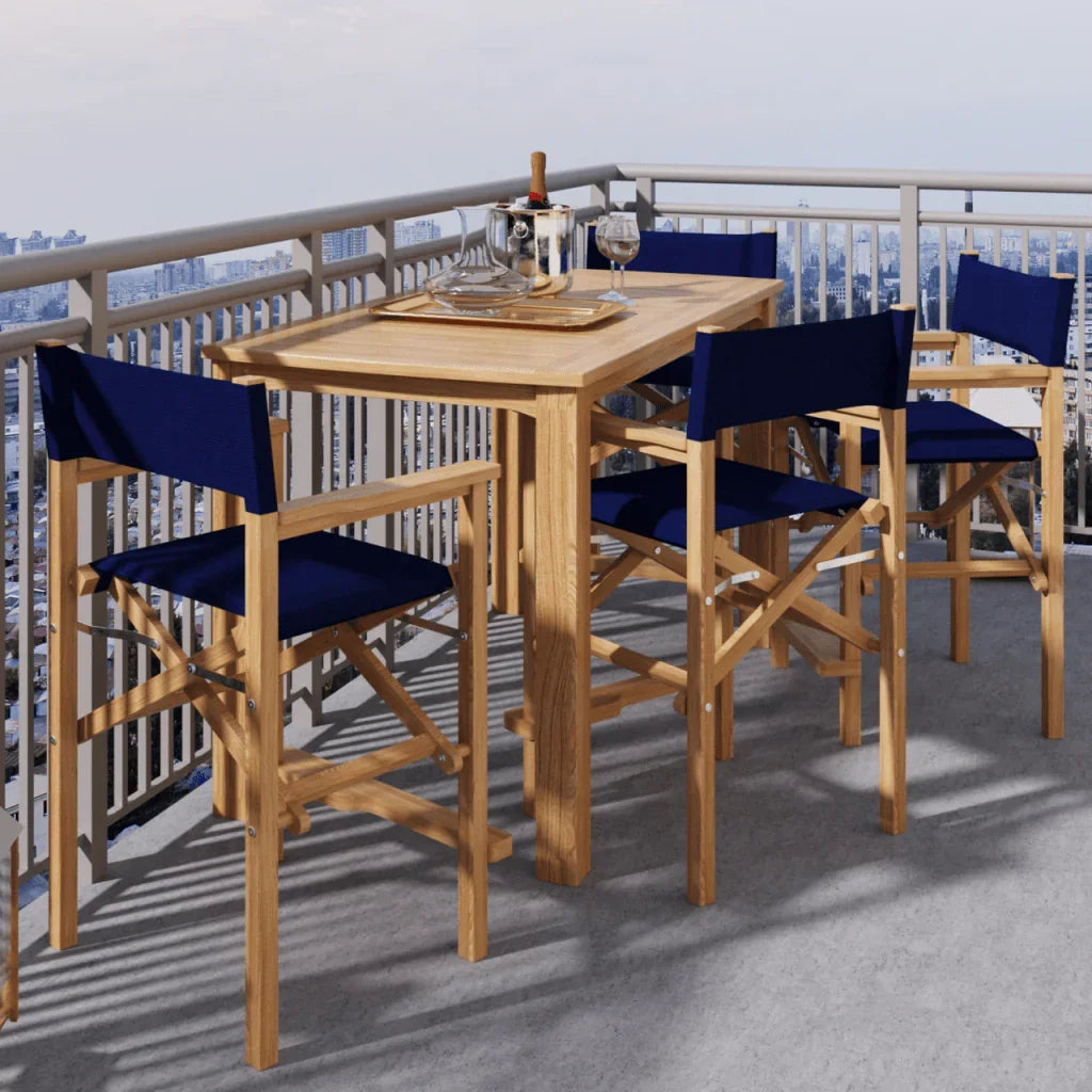 Director Teak Patio Counter Height Dining Set 5PC