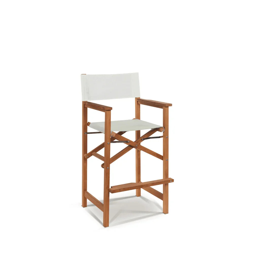Director Teak Patio Square Bar Height Dining Set 3PC
