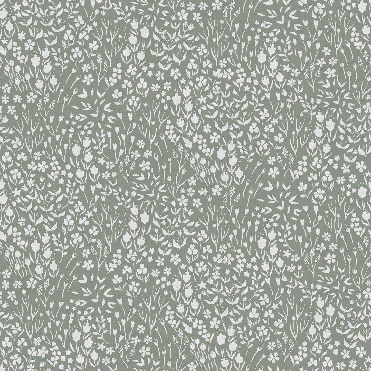 Vintage Ditsy Flowers Peel and Stick & Traditional Wallpaper
